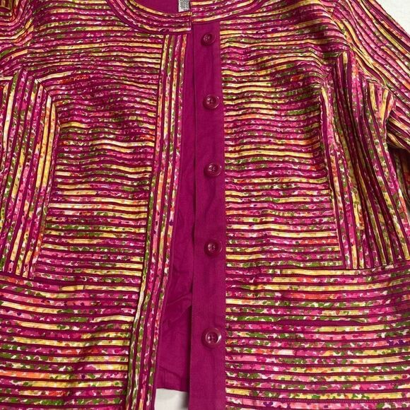 CHICO’s Women’s Multicolored Jacket, Chico Size 2, US Size 12 - Picture 9 of 12